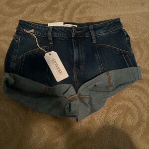 Shyanne Dark Blue Jean Shorts